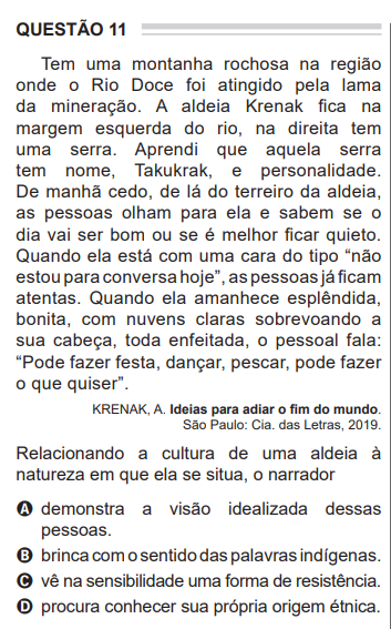 Gabarito Letra D Como O Texto Faz Uma Rela O Entre Sensibi Explica