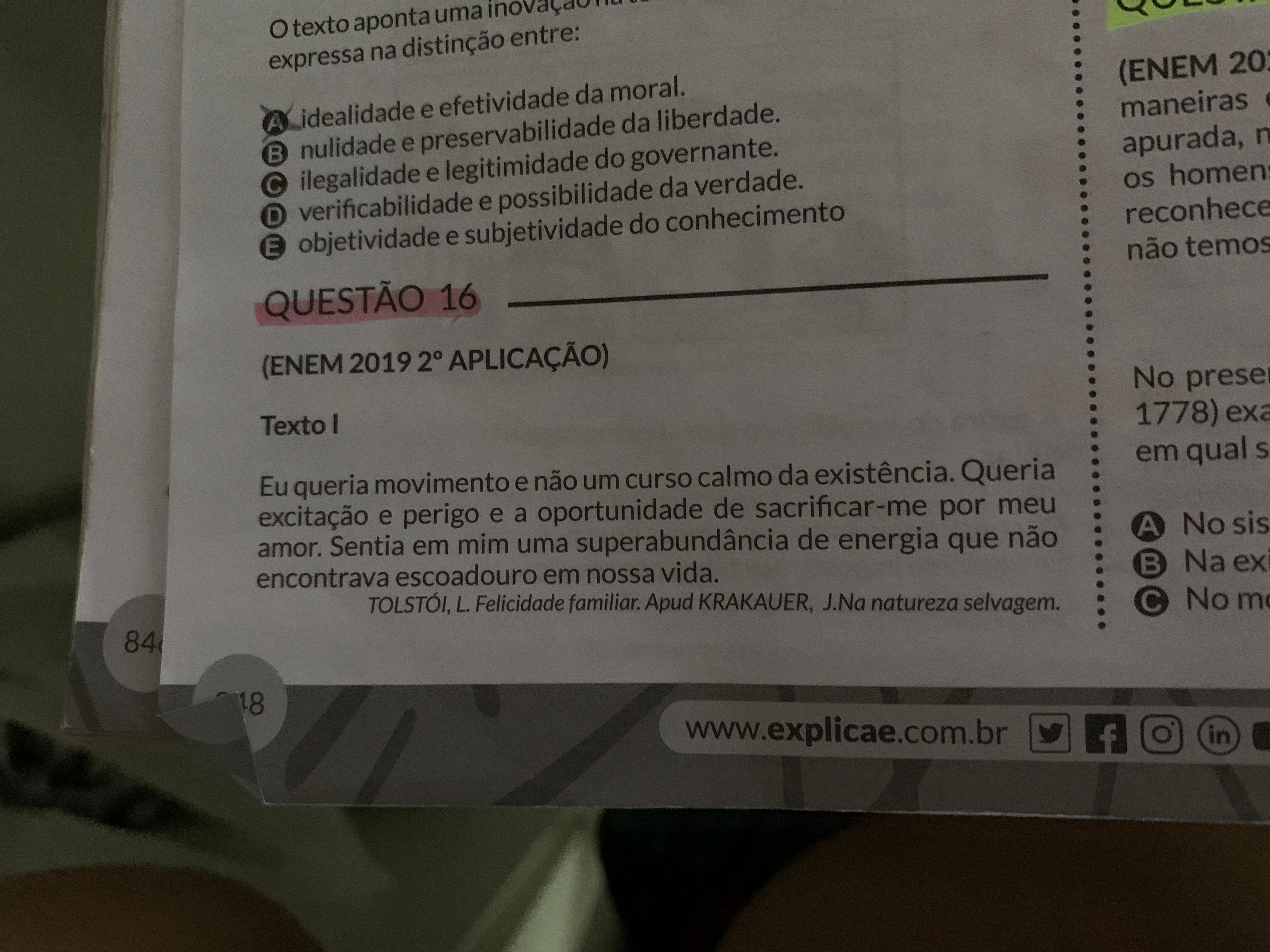 Ol Podem Me Explicar Essa Quest O Gabarito E Explica