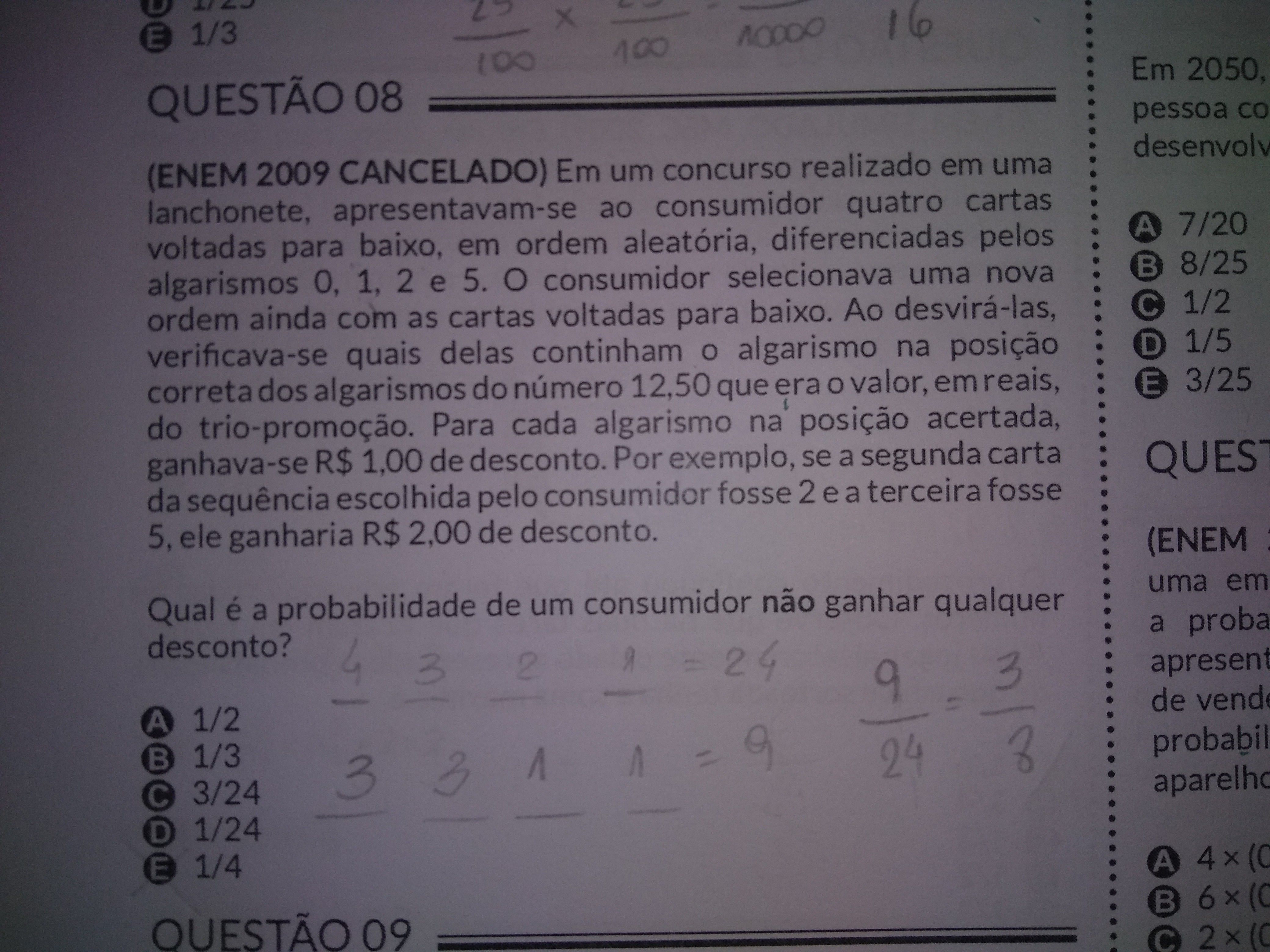 Fiquei D Vida No Gabarito Dessa Quest O N O Achei A Res Explica