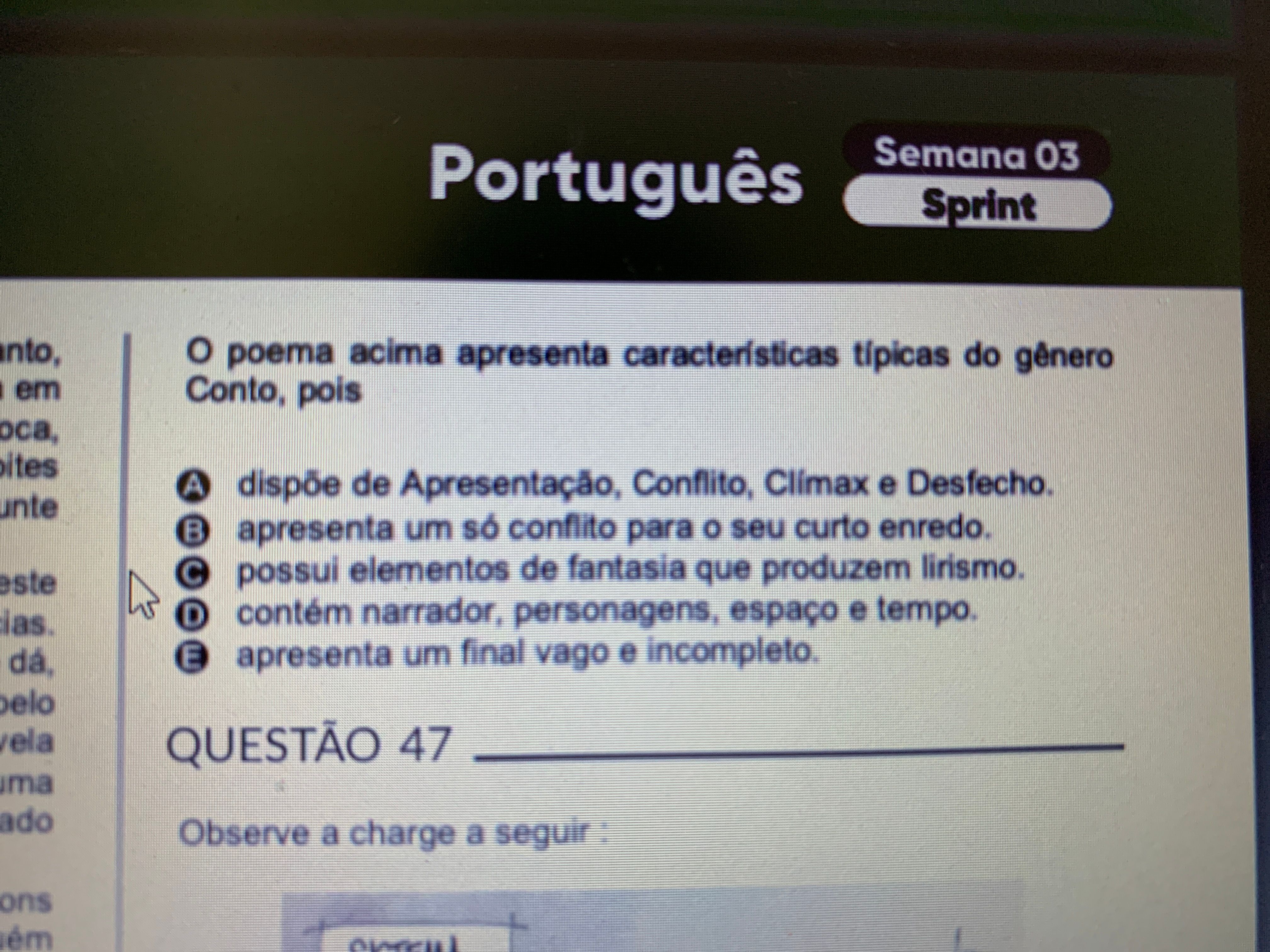 oii podem me explicar essa questão gab b Explicaê