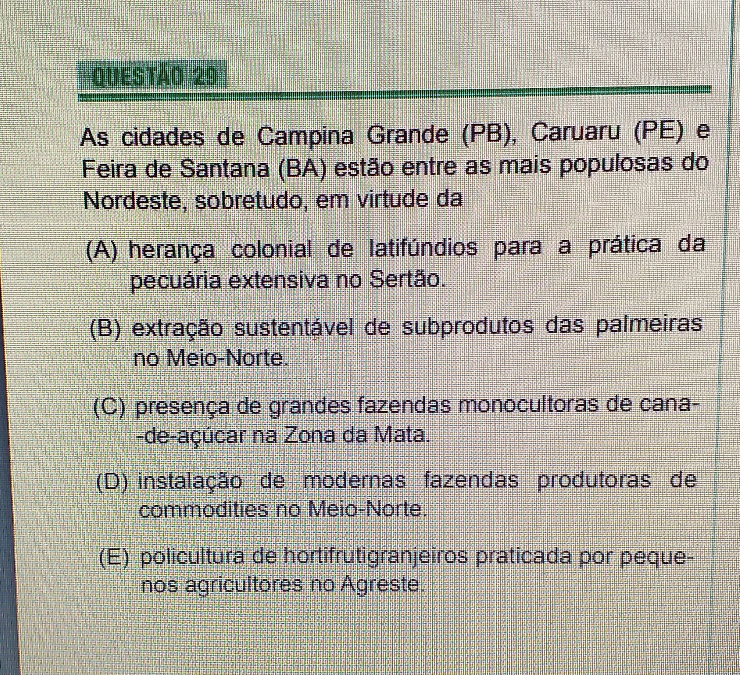 Poderiam me explicar essa questão Gabarito é E nunca nem ti Explicaê