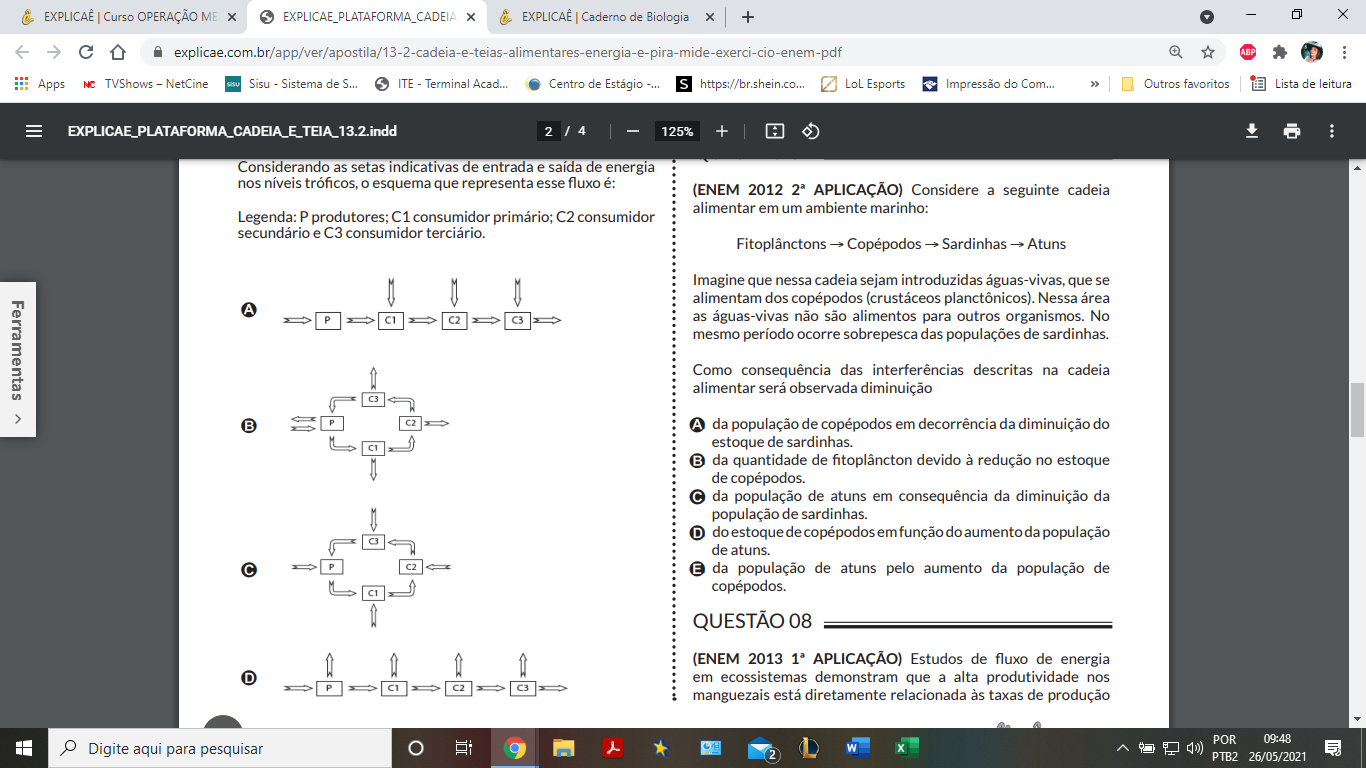 Oiii tudo bem poderia me explicar pq a resposta da 5 é d Explicaê