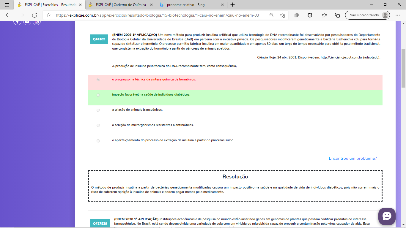 N O Entendi Pq A Resposta Q Marquei Est Errada Explica