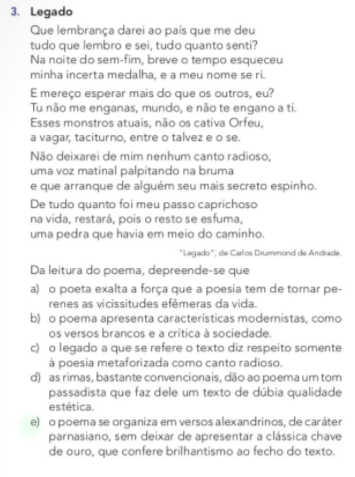 Por que não poderia ser a letra B O gabarito é letra E Explicaê