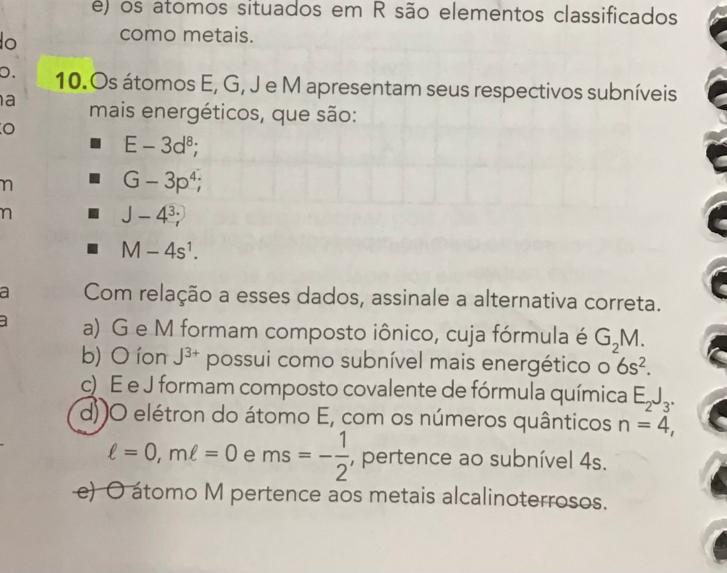 Gostaria de ajuda essa questão o gabarito é letra D mes Explicaê