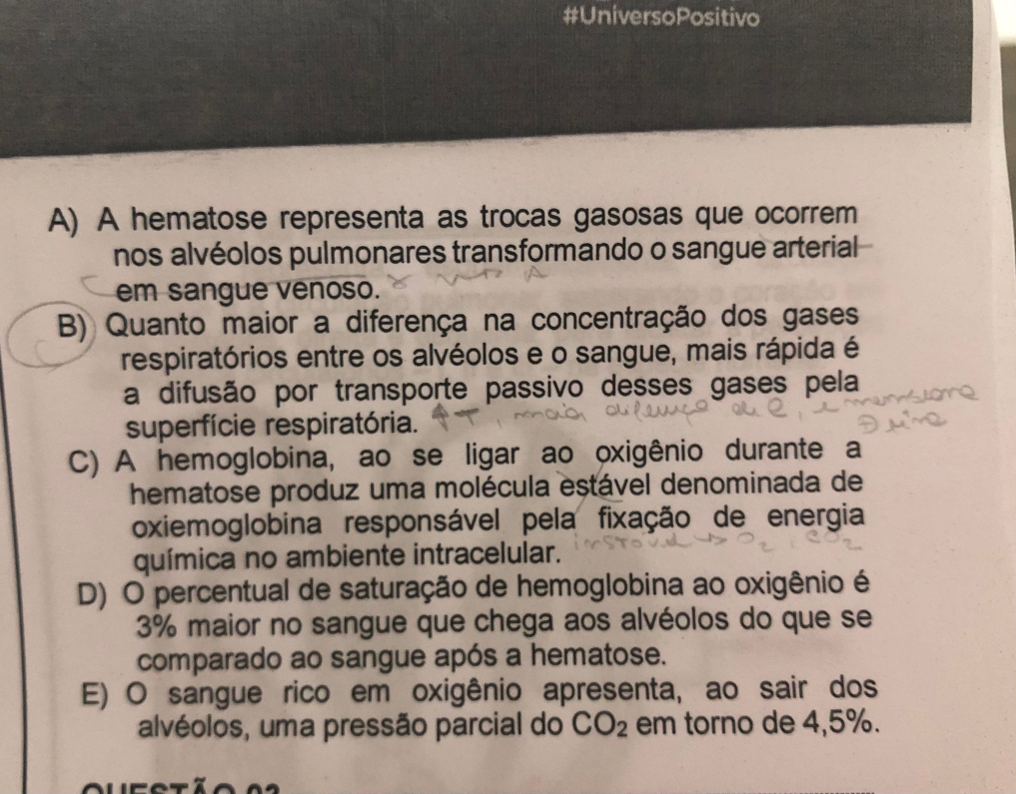 Vc poderia me explicar o erro da letra D e E Obrigada gab Explicaê