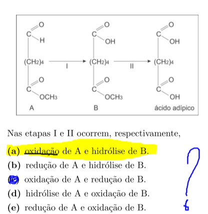 Oii O gabarito é A pode me explicar Quando tem oxidação u Explicaê