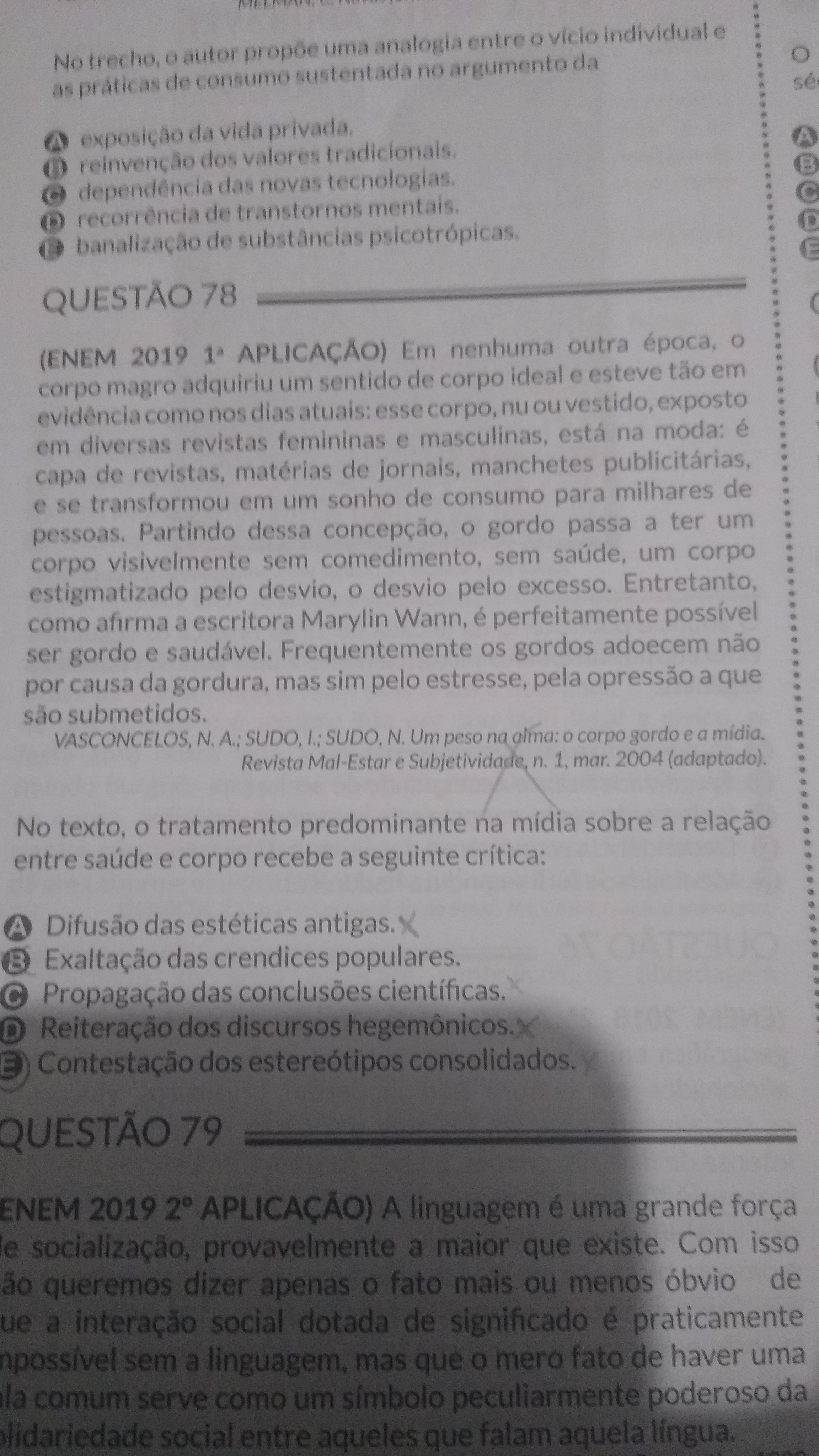 Porque A Questão 78 Não Pode Ser Letra B? - Explicaê