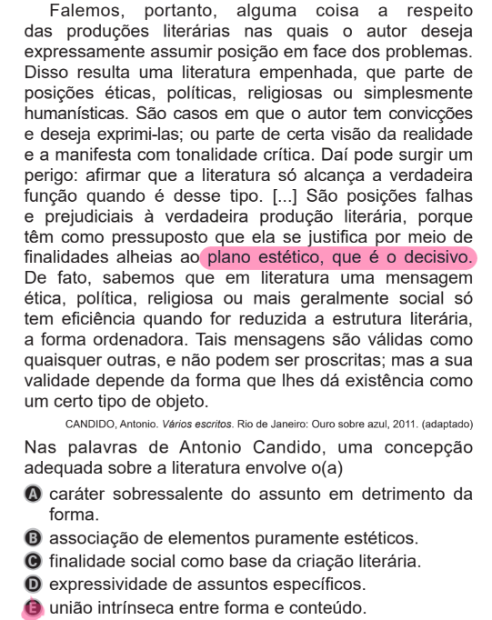 GABARITO LETRA E PORQUE A OPÇÃO B ESTÁ INCORRETA, VISTO - Explicaê