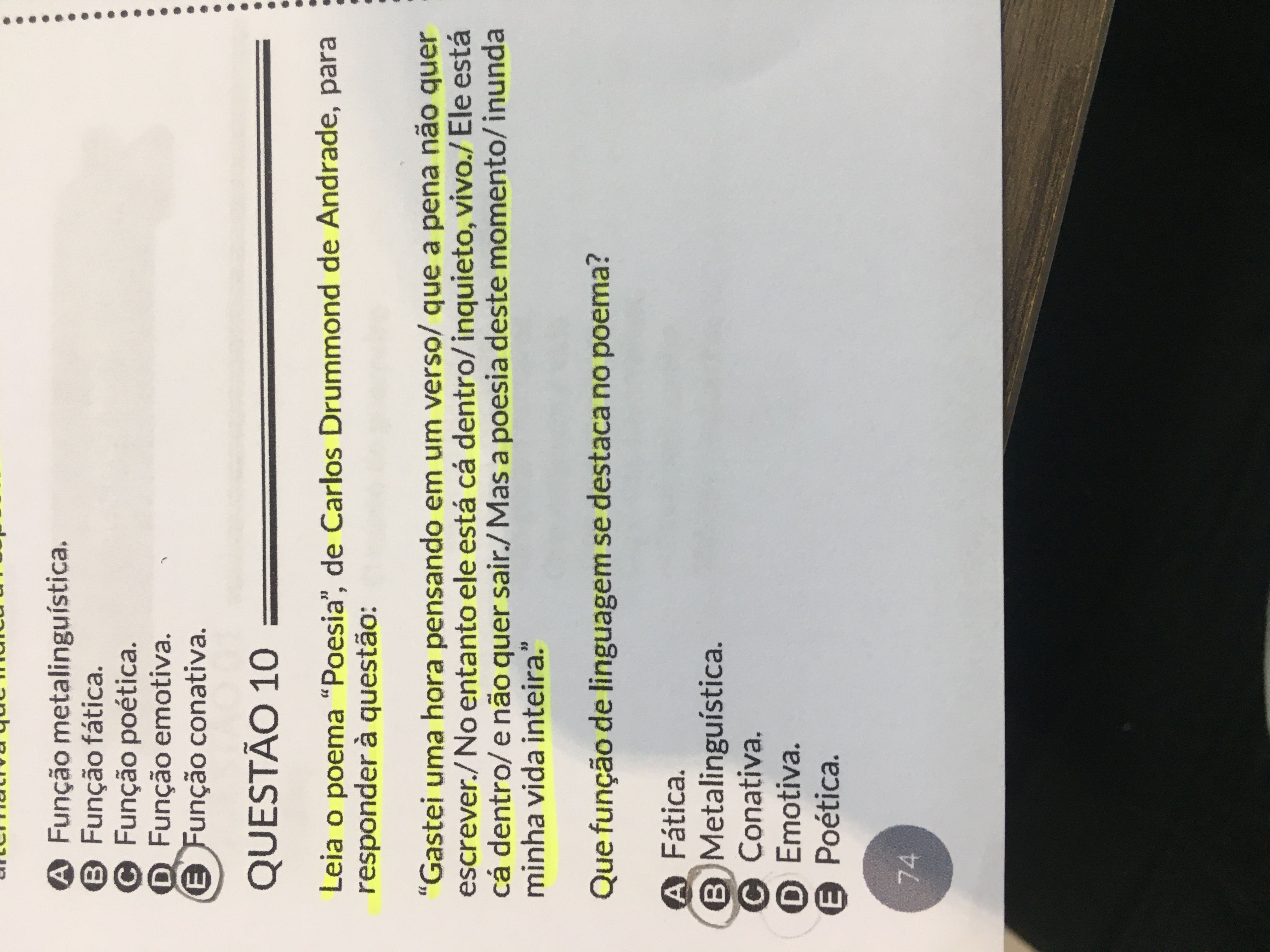 O Gabarito é A Letra B, Mas Por Que Não Pode Ser A Função Em - Explicaê