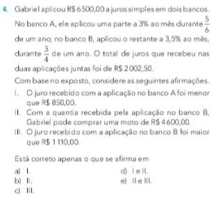 Como Eu Sei A Aplicação Do Banco B? O Gabarito é Letra B&nbs - Explicaê