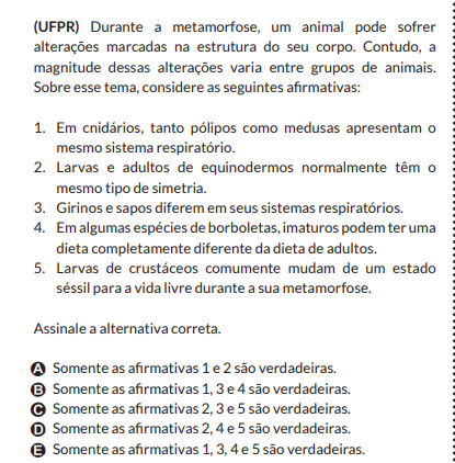 Oii. O Gabarito é B. Fiquei Na Dúvida Na Afirmação 4 E Na 5. - Explicaê