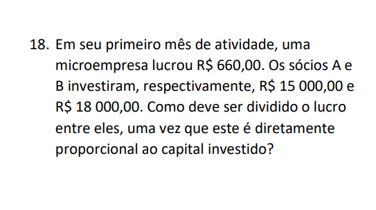 GABARITO: A Deve Receber R$300,00 E B Deve Receber R$ 360,00 - Explicaê