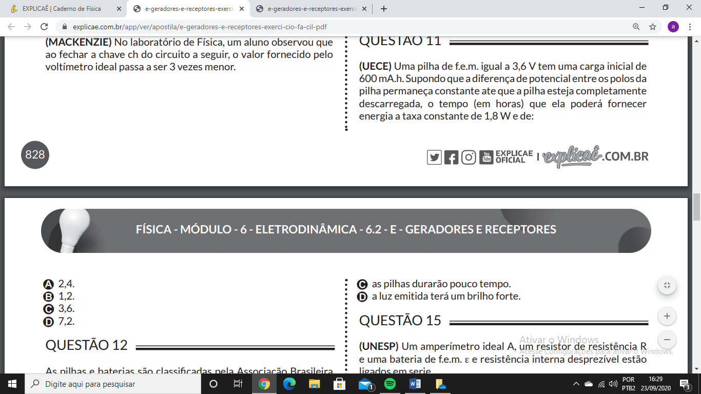 Podem Me Ajudar Com A Questão 11? Gabarito B - Explicaê