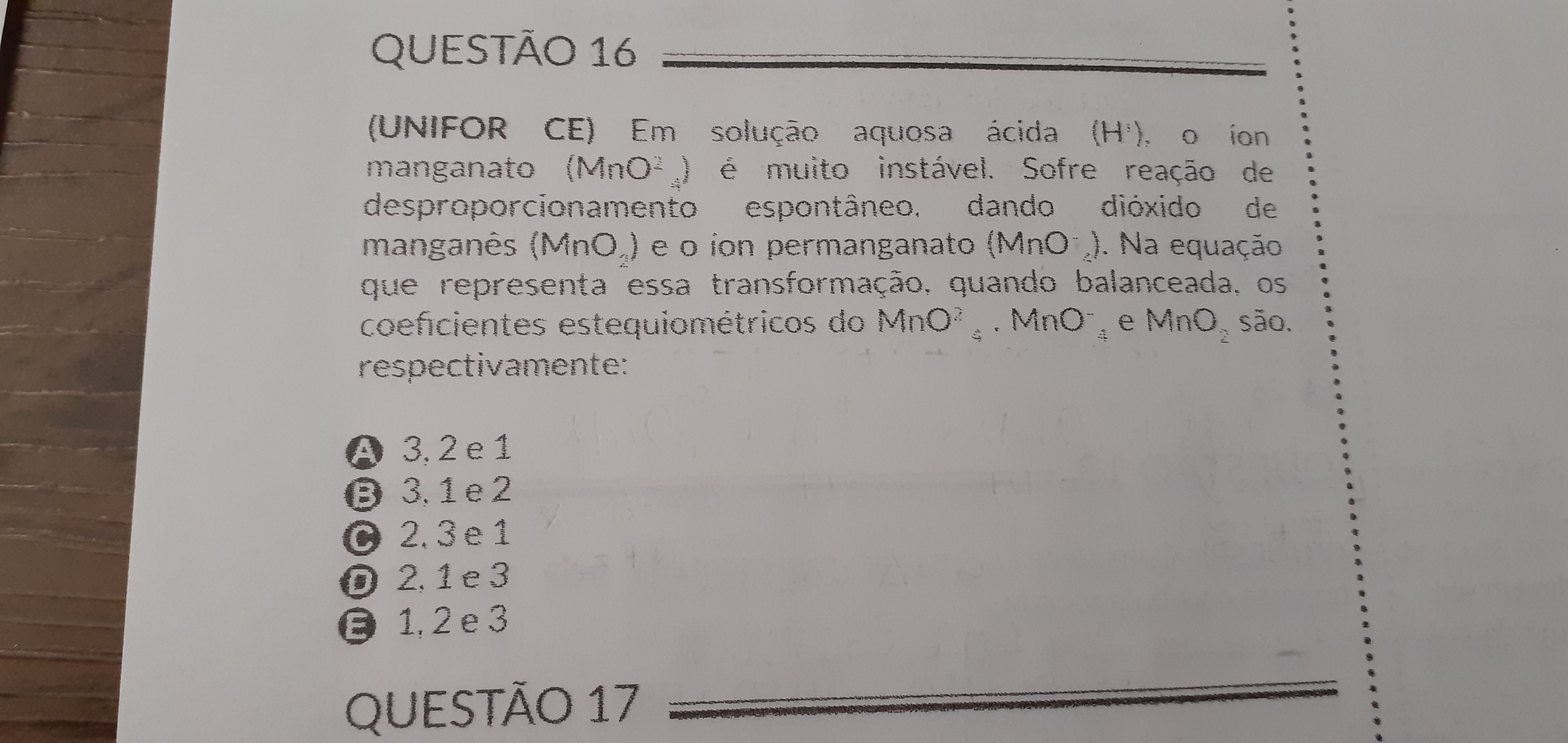 Olá,bom dia!Não consegui fazer o balanceamento da equação. - Explicaê Olá,bom dia!Não consegui fazer o balanceamento da equação. - Explicaê
